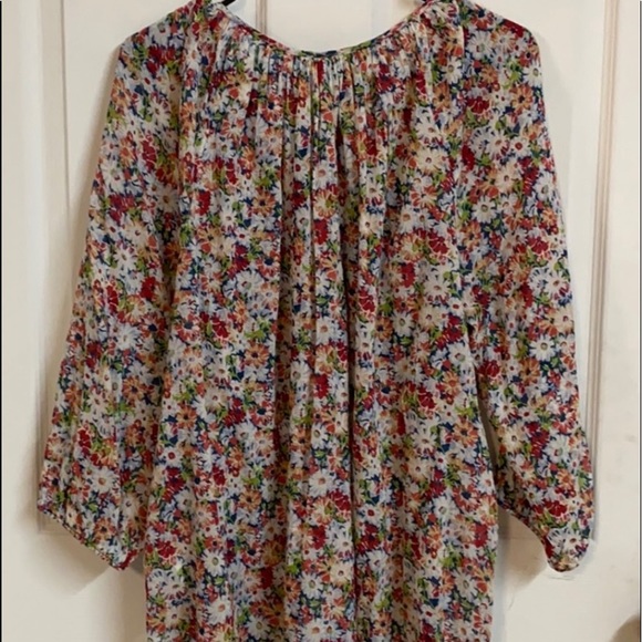 Champs Tops - Champs semi sheer flower print blouse